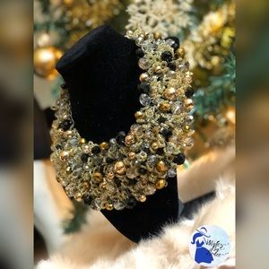 Black & Gold Statement Piece Necklace